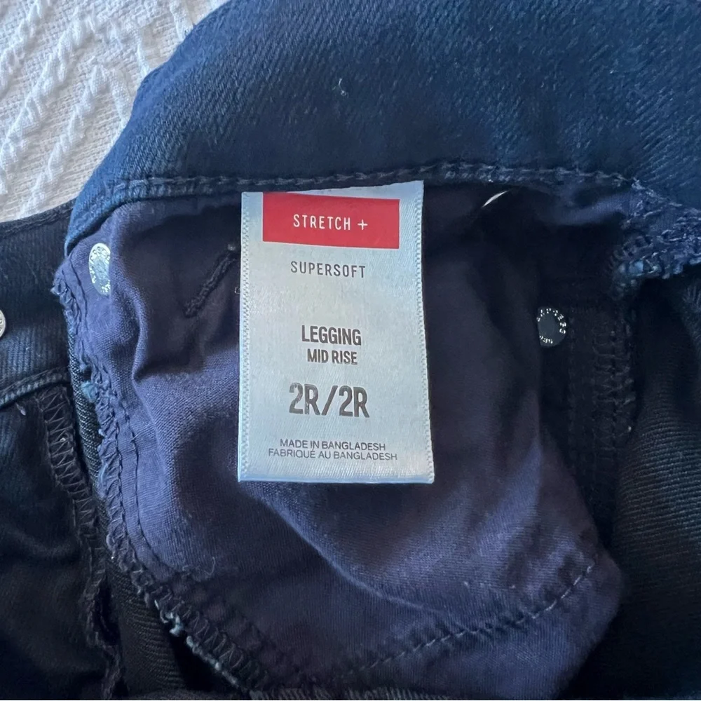 Express Mid Rise Leggings Jegging Stretch+ Supersoft Size 2R‎ Dark Blue EUC